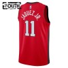 NBA Børn Trøje Miami Heat Jaime Jaquez JR 2024-25 Nike City Edition Rød Swingman